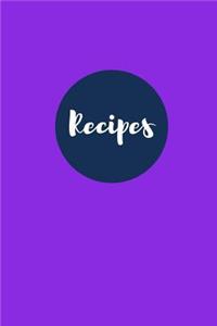 Recipes (Blank Page Recipe Journal)
