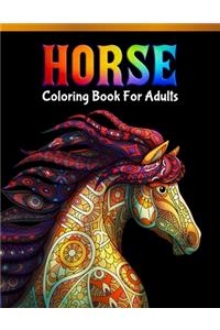 Horse Coloring Book For Adults