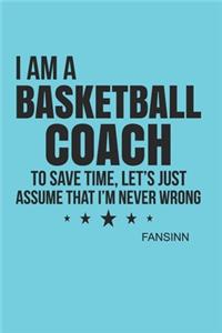 Cool Basketball Coach Notebook