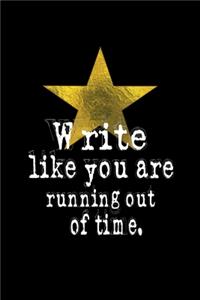 Write Like You Are Running Out Of Time
