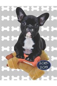 2018-2019 15 Months French Bulldog Daily Planner