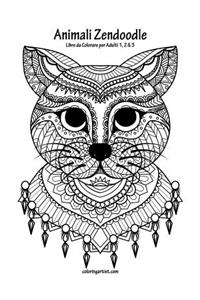 Animali Zendoodle Libro da Colorare per Adulti 1, 2 & 3
