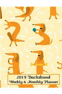2019 Dachshund Weekly & Monthly Planner