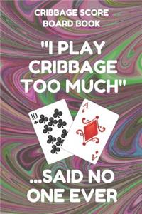 Cribbage Score Board Book