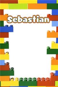 Sebastian: Personalized Building Brick Isometric Dot Paper Journal, Diary Notebook, Log Featuring 120 Pages 6x9