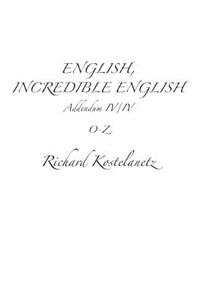 English, Incredible English Addendum IV/IV