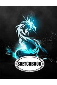 Sketchbook : Dragon: 120 Pages of 8.5 x 11 Blank Paper for Drawing, Doodling or Sketching (Sketchbooks)