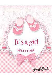 It's a Girl Welcome Guest Book