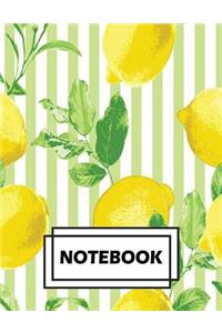 Notebook: Lined: Lemon Art (notebook cute, notebook for girls, notebook journal)