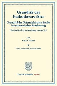 Grundriss Des Exekutionsrechtes