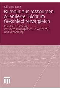 Burnout aus ressourcenorientierter Sicht im Geschlechtervergleich