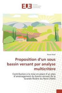 Proposition d'Un Sous Bassin Versant Par Analyse Multicritère