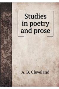 Studies in Poetry and Prose