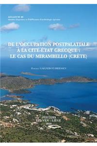 de l'Occupation Postpalatiatale a la Cite-Etat Grecque: Le Cas Du Mirambello (Crete)