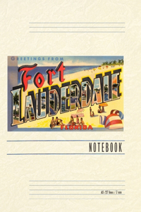 Vintage Lined Notebook Greetings from Ft. Lauderdale, Florida