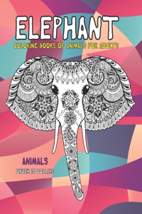 Coloring Books of Animals for Adults - Animals - Under 10 Dollars - Elephant