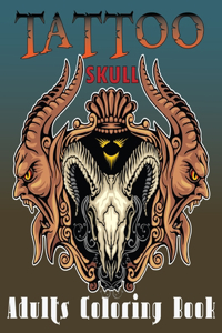 Tattoo Skull Adults Coloring Book