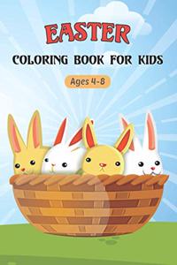 Easter Coloring Book For Kids Ages 4-8