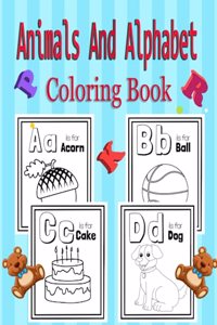 Animal And Alphabet coloring book