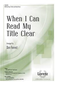 When I Can Read My Title Clear