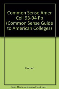 Common Sense Amer Coll 93-94 Pb