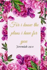 For I Know The Plans I Have For You. Jeremiah 29