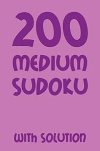200 medium Sudoku with solution