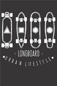 Skater Notebook Sk8 Skateboard lined Diary 6x9 Journal Longboard Punk School Funny