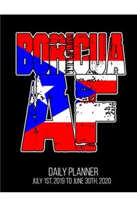 Boricua AF Daily Planner July 1st, 2019 To June 30th, 2020