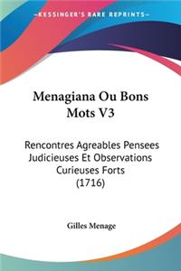 Menagiana Ou Bons Mots V3