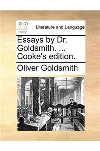 Essays by Dr. Goldsmith. ... Cooke's Edition.