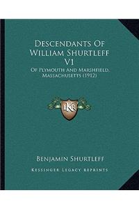 Descendants of William Shurtleff V1