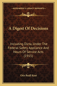 A Digest Of Decisions