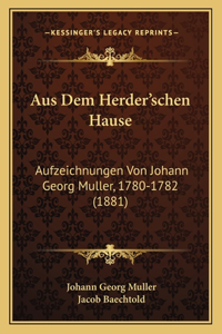 Aus Dem Herder'schen Hause