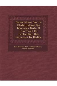 Dissertation Sur La R Habilitation Des Mariages Nuls