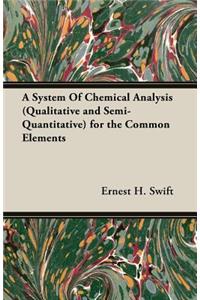 System of Chemical Analysis (Qualitative and Semi-Quantitative) for the Common Elements