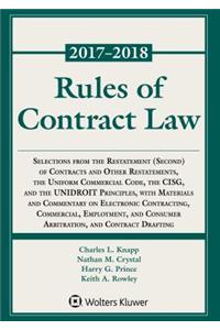 Rules of Contract Law, 2017-2018 Statutory Supplement