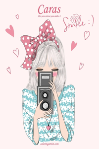 Caras libro para colorear para adultos 3