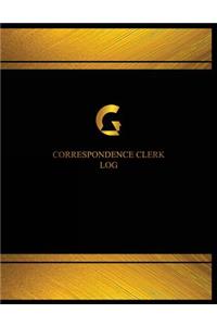 Correspondence Clerk Log (Log Book, Journal - 125 pgs, 8.5 X 11 inches)