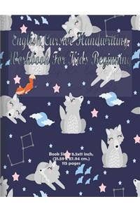 English Cursive Handwriting Workbook For Kids Beginning