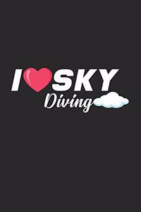 I Sky diving: 6x9 SkyDiving - blank with numbers paper - notebook - notes