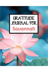 Gratitude Journal For Savannah