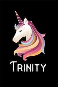 Trinity: Journal (Diary, Notebook) Personalized Custom Name Unicorn Birthday Gift for Girls and Women