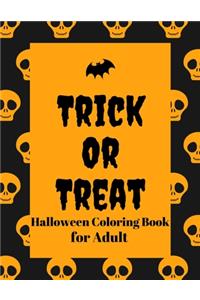 Trick Or Treat Halloween Coloring Book For adult
