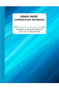 Quad Ruled 5x5 Graph Paper Composition Notebook