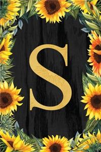 S - Monogrammed Sunflower Journal
