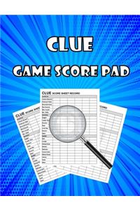 Clue Game Score Pad