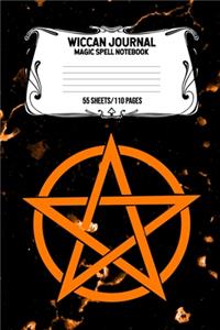 Wiccan Journal Magic Spell Notebook 55 Sheets/110 Pages