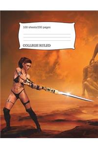 Sword Warrior Composition Notebook