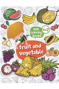 Kids coloring books Fruit and vegetable